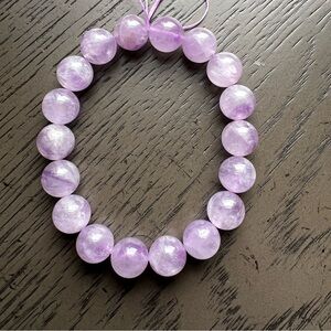 NEW Elegant Purple Beaded Bracelet Amethyst Stretchy